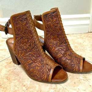 Myra Bag Brown Floral Heeled Sandals
